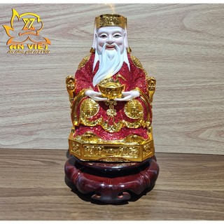 Tượng Thần Tài-Thổ Địa Ánh Kim - cao 20cm [Hợp Mệnh HỎA - THỔ] - Nhựa Poly - TTTD2421