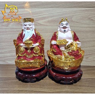 Tượng Thần Tài-Thổ Địa Ánh Kim - cao 20cm [Hợp Mệnh HỎA - THỔ] - Nhựa Poly - TTTD2421