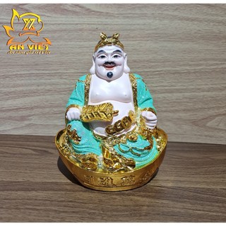 Tượng Thần Tài-Thổ Địa Ánh Kim cao 20cm [Hợp Mệnh THỦY - MỘC] - Nhựa Poly - TTTD2423