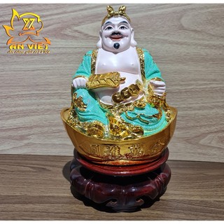 Tượng Thần Tài-Thổ Địa Ánh Kim cao 20cm [Hợp Mệnh THỦY - MỘC] - Nhựa Poly - TTTD2423