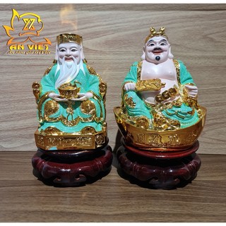 Tượng Thần Tài-Thổ Địa Ánh Kim cao 20cm [Hợp Mệnh THỦY - MỘC] - Nhựa Poly - TTTD2423