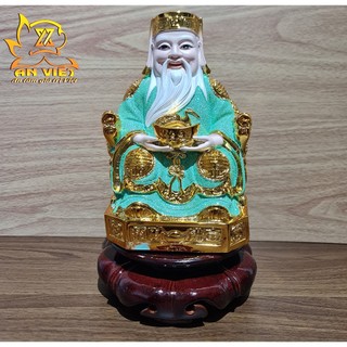Tượng Thần Tài-Thổ Địa Ánh Kim cao 20cm [Hợp Mệnh THỦY - MỘC] - Nhựa Poly - TTTD2423