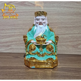 Tượng Thần Tài-Thổ Địa Ánh Kim cao 20cm [Hợp Mệnh THỦY - MỘC] - Nhựa Poly - TTTD2423