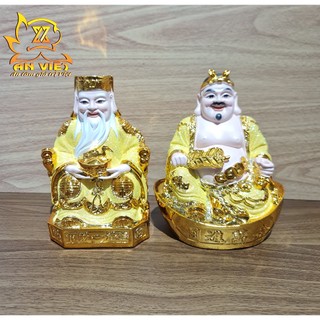 Tượng Thần Tài-Thổ Địa Ánh Kim cao 20cm [Hợp Mệnh THỔ - KIM] - Nhựa Poly - TTTD2422