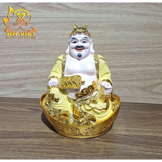 Tượng Thần Tài-Thổ Địa Ánh Kim cao 20cm [Hợp Mệnh THỔ - KIM] - Nhựa Poly - TTTD2422