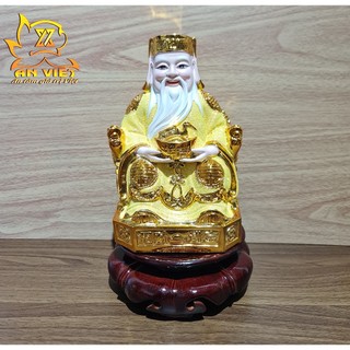 Tượng Thần Tài-Thổ Địa Ánh Kim cao 20cm [Hợp Mệnh THỔ - KIM] - Nhựa Poly - TTTD2422