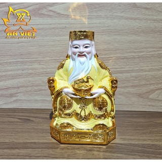 Tượng Thần Tài-Thổ Địa Ánh Kim cao 20cm [Hợp Mệnh THỔ - KIM] - Nhựa Poly - TTTD2422
