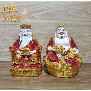 Tượng Thần Tài-Thổ Địa Ánh Kim - Nhựa Poly - TTTD2424