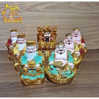 Tượng Thần Tài-Thổ Địa Ánh Kim - Nhựa Poly - TTTD2424