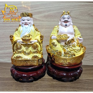 Tượng Thần Tài-Thổ Địa Ánh Kim - Nhựa Poly - TTTD2424