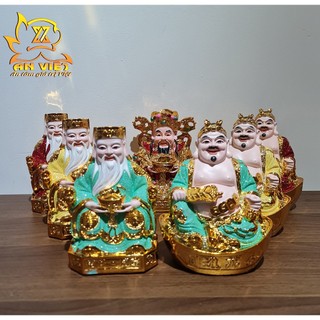 Tượng Thần Tài-Thổ Địa Ánh Kim - Nhựa Poly - TTTD2424