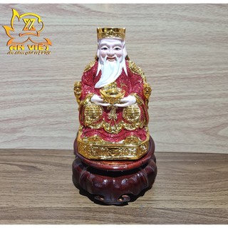 Tượng Thần Tài-Thổ Địa Ánh Kim cao 15cm [Hợp Mệnh HỎA - THỔ] - Nhựa Poly - TTTD2418