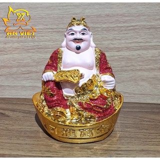 Tượng Thần Tài-Thổ Địa Ánh Kim cao 15cm [Hợp Mệnh HỎA - THỔ] - Nhựa Poly - TTTD2418