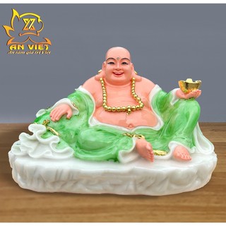 Tượng Phật Di Lặc cầm thỏi vàng - ngang 30cm - PDL2401