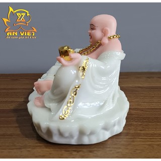 Tượng Phật Di Lặc cầm thỏi vàng - ngang 30cm - PDL2401