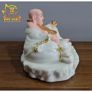Tượng Phật Di Lặc cầm thỏi vàng - ngang 30cm - PDL2401