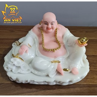Tượng Phật Di Lặc cầm thỏi vàng - ngang 30cm - PDL2401