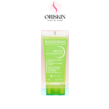 Sample Bioderma Gel rửa mặt làm sạch sâu và giảm mụn Bioderma Sébium Gel moussant actif 8ml