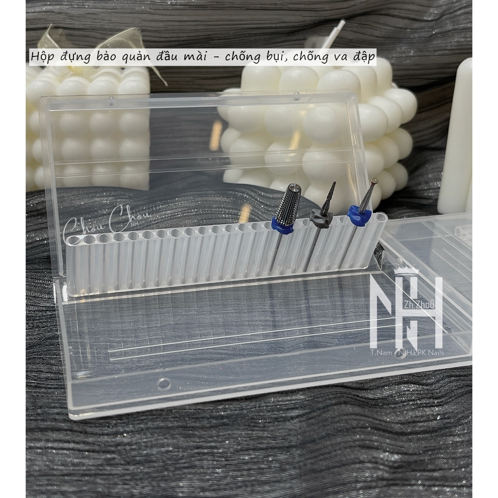 Hộp đựng đầu mài, đế cắm đầu mài