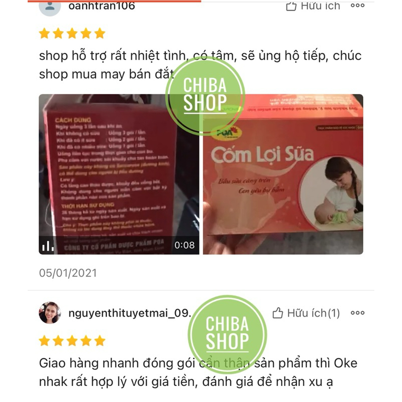 [HÀNG TẶNG K BÁN] Combo 2GÓI Cốm lợi sữa PQA, date mới- giải pháp ít sữa, tắc sữa, sữa loãng