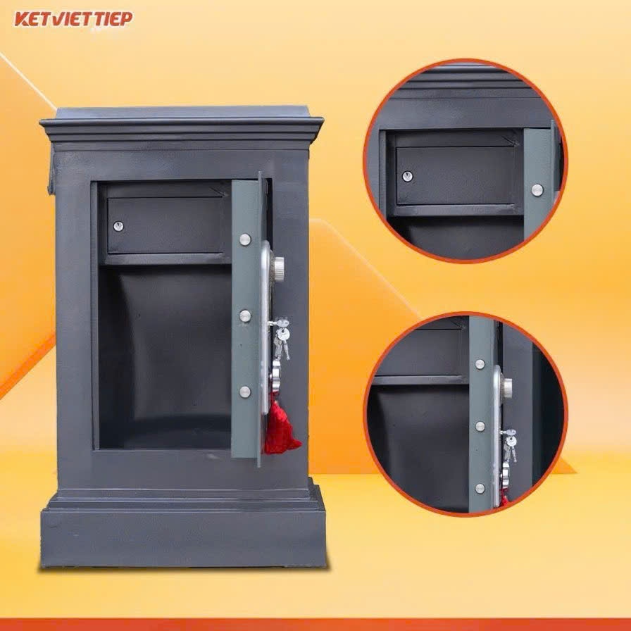 Két sắt Việt Tiệp K36KC khóa cơ chống cháy 80kg(bảo hành 5 năm) miễn phí vận chuyển toàn quốc
