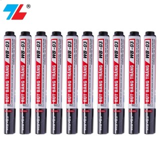 Combo 10 Bút lông viết bảng 3 màu xanh, đen, đỏ Thiên Long WB-03 - Bút dạ viết bảng xoá, bút bảng