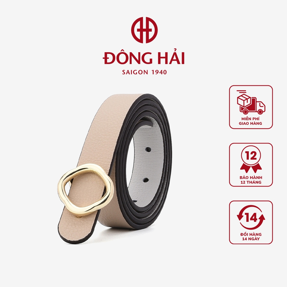 Thắt Lưng Da Nữ Đông Hải Khoá Mạ Vàng Cách Điệu - PH01