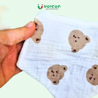 Khăn yếm xô tam giác Top Kids  2 lớp có cúc bấm cho bé