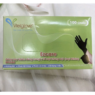 -GĂNG TAY CAO SU KHÔNG BỘT MÀU ĐEN VIETGLOVE, GĂNG TAY PHUN XĂM, Y TẾ, SPA THẨM MỸ, CHẾ BIẾN THỰC PHẨM