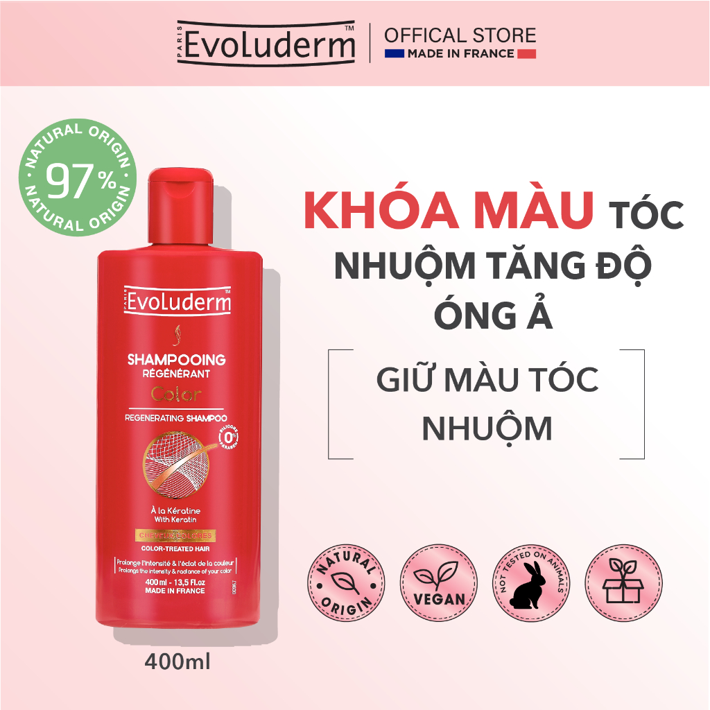 Ảnh Dầu gội giúp dưỡng tóc suôn mượt và phục hồi tóc Evoluderm 4