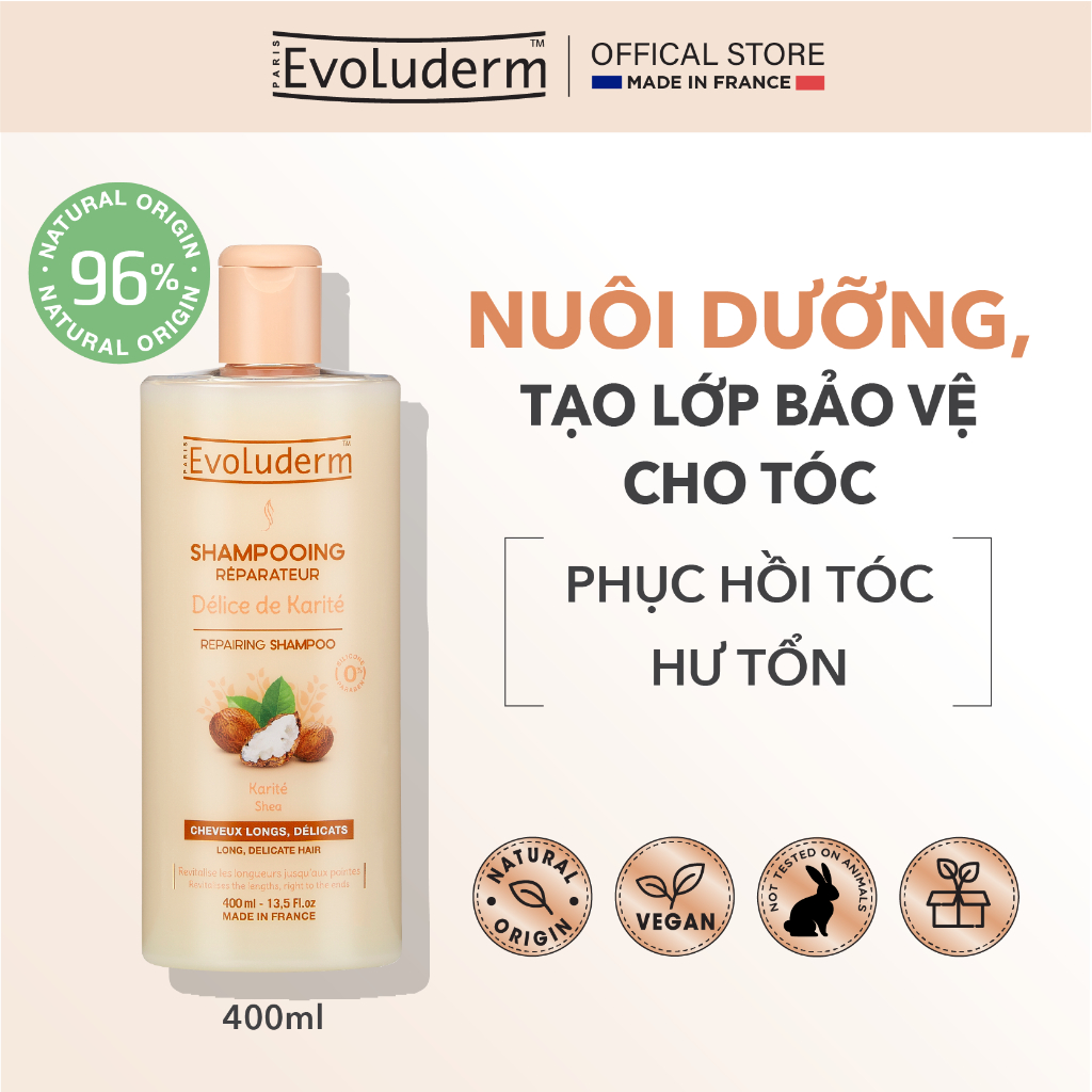 Ảnh Dầu gội giúp dưỡng tóc suôn mượt và phục hồi tóc Evoluderm 2