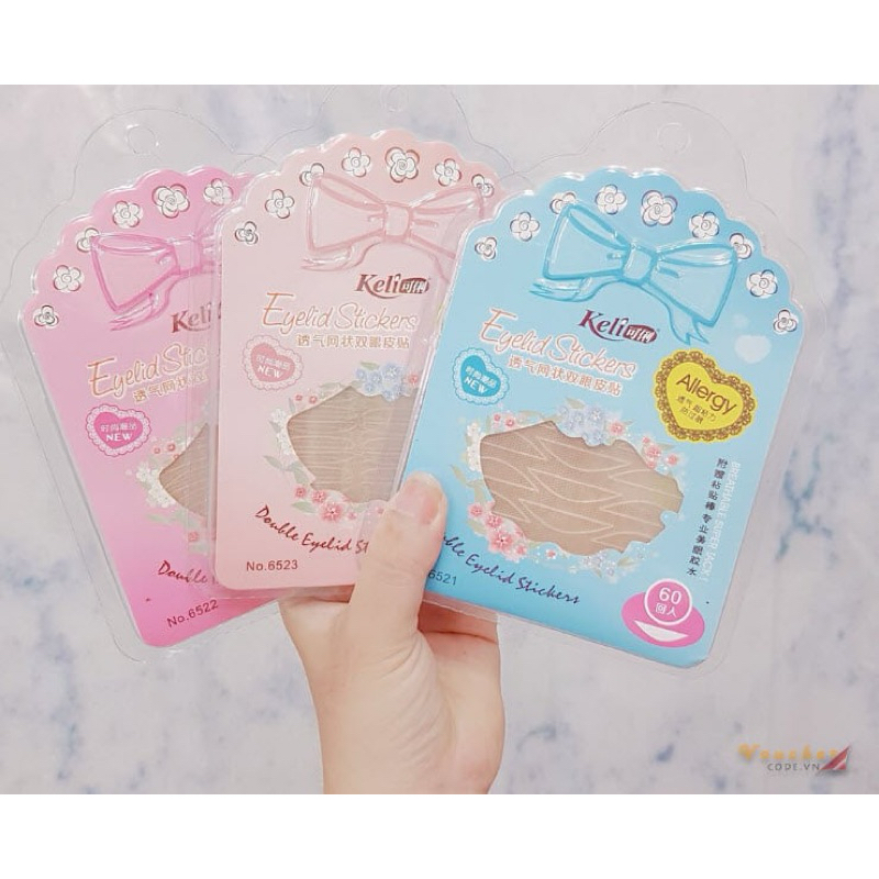 Set mí lưới Keli, giúp nâng mí tự nhiên, hiệu quả. Hỗ trợ giúp giữ màu mắt bám lâu, ko trôi.