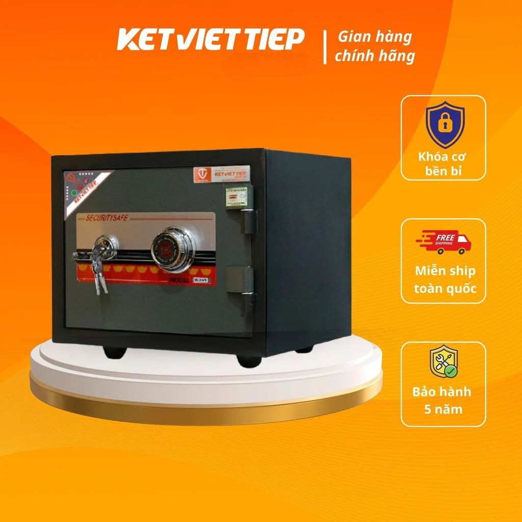 [HÀNG CHÍNH HÃNG] Két Sắt Mini, Két Sắt Việt Tiệp Mini KVT219N BLN KHÓA CƠ