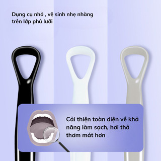 Dụng cụ vệ sinh lưỡi cho người niềng răng, làm sạch mảng bám và mùi hôi nội địa Trung CLOTOO