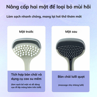 Dụng cụ vệ sinh lưỡi cho người niềng răng, làm sạch mảng bám và mùi hôi nội địa Trung CLOTOO