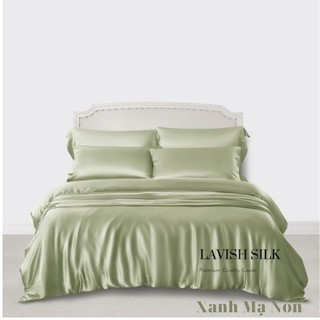 (Best Seller]Trọn Bộ Chăn  [Best Ga Gối Lụa Lavish Silk Cao Cấp Mát Lạnh Hàng Loại 1-Xanh Mạ Non