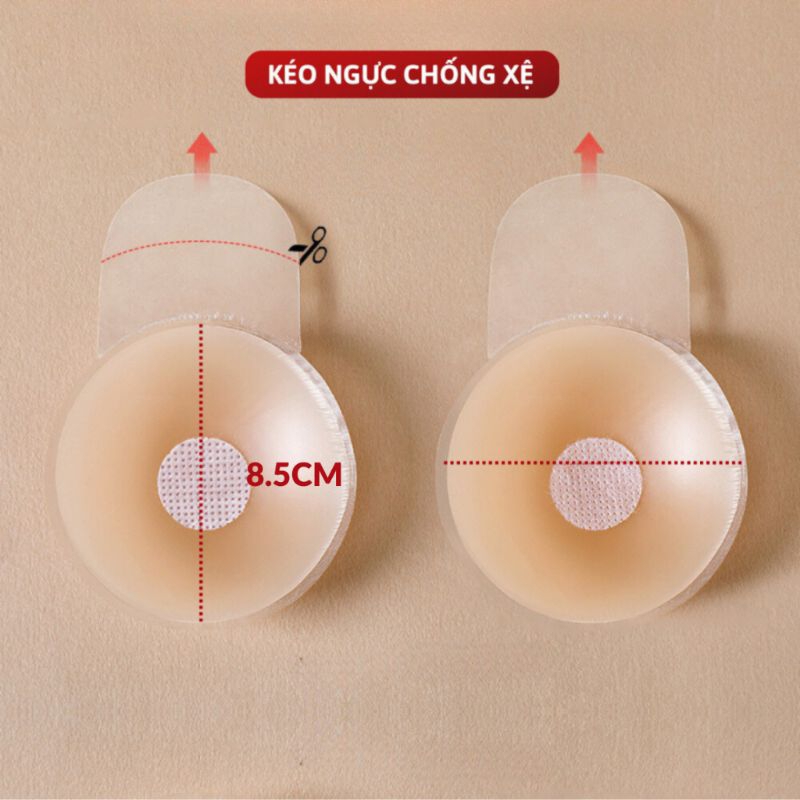 Miếng Dán Nâng Ngực Silicon Có Miếng Kéo Chống Xệ Tạo Hình Ngực Căng Tròn TingTing 88