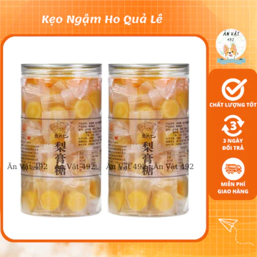 Kẹo Lê Bạc Hà, Kẹo Ngậm Ho Quả Lê, Kẹo Lê Tây Tạng Giúp ấm cổ họng giảm ho thơm miệng - Ăn Vặt 492