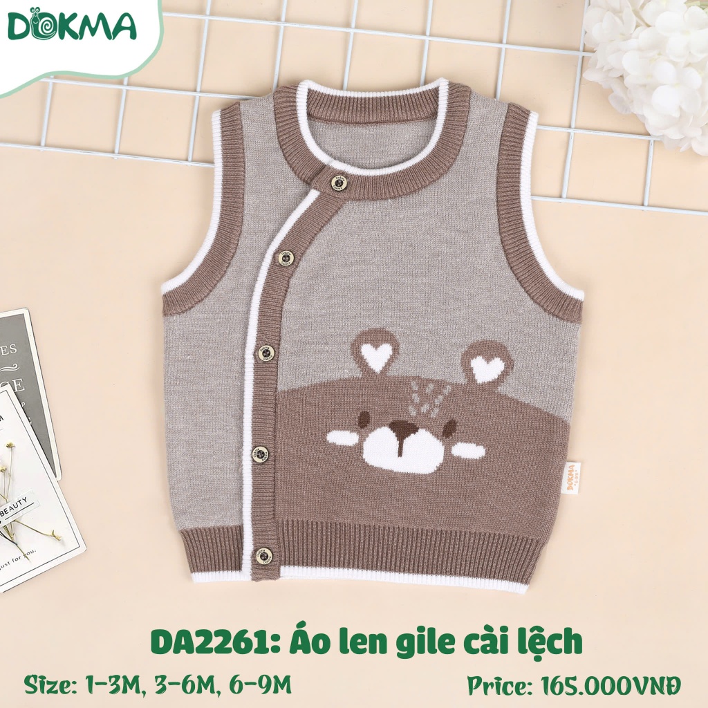 (1-9M; 4,5-8,8kg) Áo Gile Len Cho Bé Dokma DA1630 DA1632 DA1633 DA2261 DA2983 DA2980 DA2982 DA2262