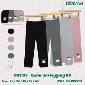 Quần Legging Gân Tăm Dày Dặn Bé Gái Dokma DQ1967, DQ2315