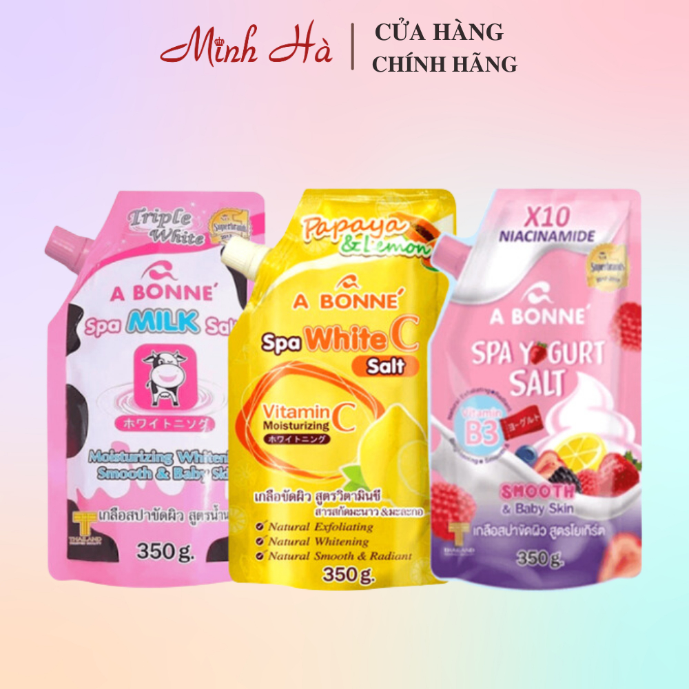 Ảnh Muối tắm sữa bò tẩy tế bào chết A Bonne Spa Thái Lan 350g làm sạch, loại bỏ tế bào chết, hỗ trợ làm trắng da 1