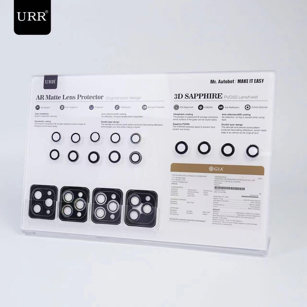 [ iP 17 ] Lens SAPPHIRE URR PVDSS Có Thể Dán tại Nhà cho iP 17/16/15/14 Series