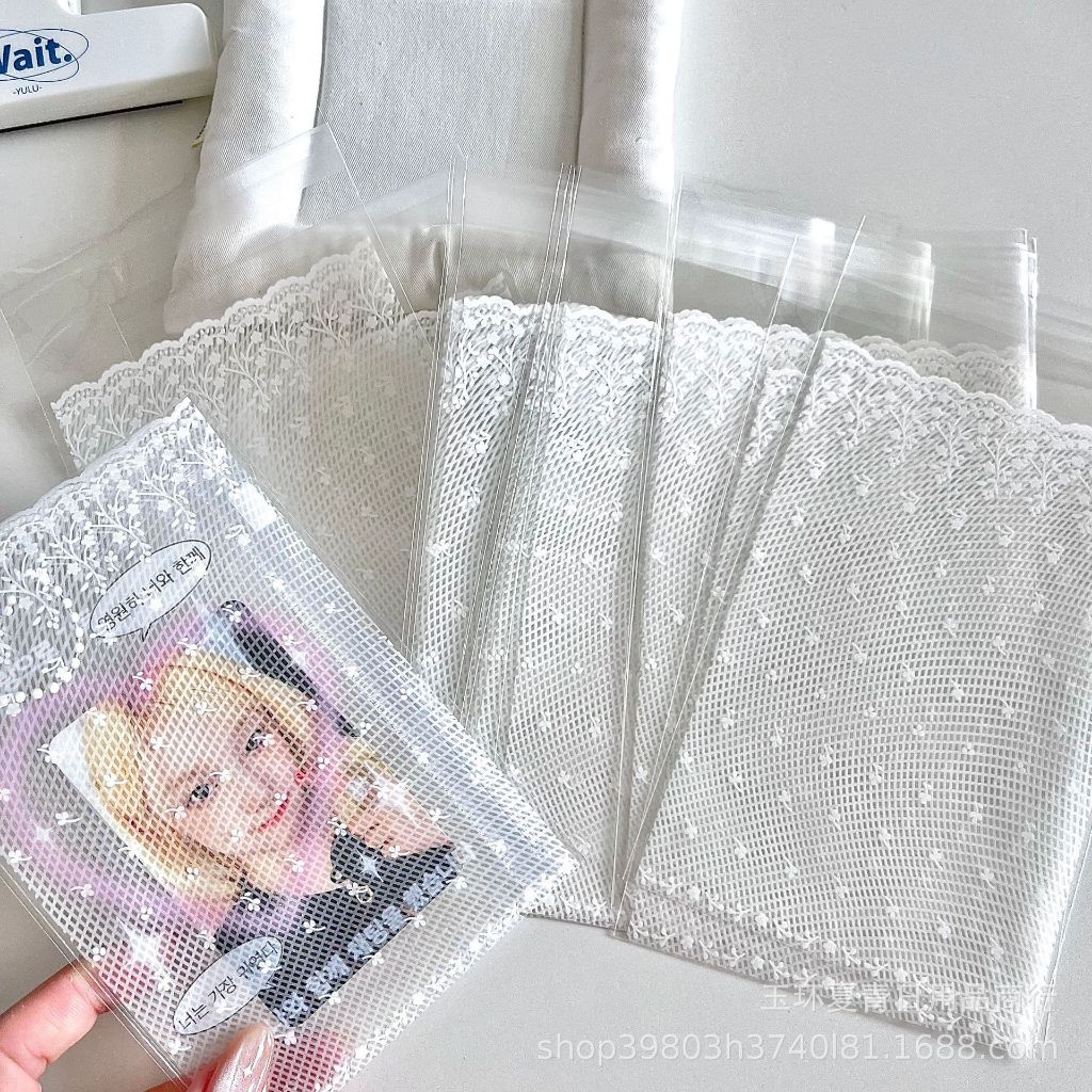 Set 20 Túi Bóng Kính Kiểu Ren Lưới, Túi Gói Hàng Kpop, Túi Gói Card ...