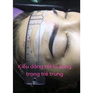 -Bộ khuôn mày 8 dáng có dây đeo co dãn và có núm đen giúp điều chỉnh độ dài dây đeo