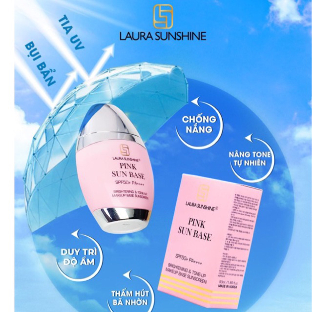 KEM CHỐNG NẮNG HỒNG PINK SUN BASE LAURA SUNSHINE NHẬT KIM ANH