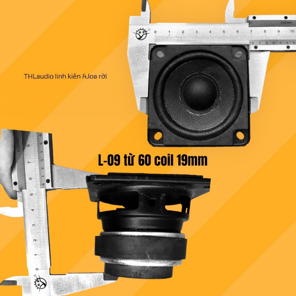 loa mid bass vuông 6cm (6.8cm) 4ohm