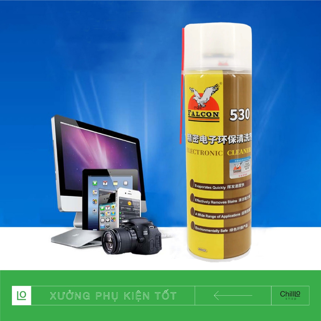 Chai Falcon 530 Electronic Cleaner 550ml Vệ Sinh Màn Hình Linh Kiện ...