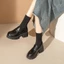 Giày loafer nữ mũi tròn chất nhẹ êm đế cao 5cm thời trang hottrend P-005