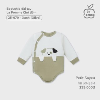 La pomme set sơ sinh La Pomme Chó đốm Xanh (Olive) cho bé sơ sinh