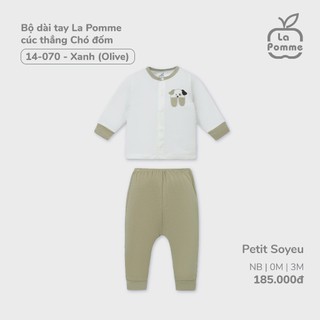La pomme set sơ sinh La Pomme Chó đốm Xanh (Olive) cho bé sơ sinh